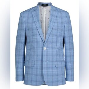 Tommy Hilfiger Big Boys End-on-End Stretch Glen Plaid Suit Jacket